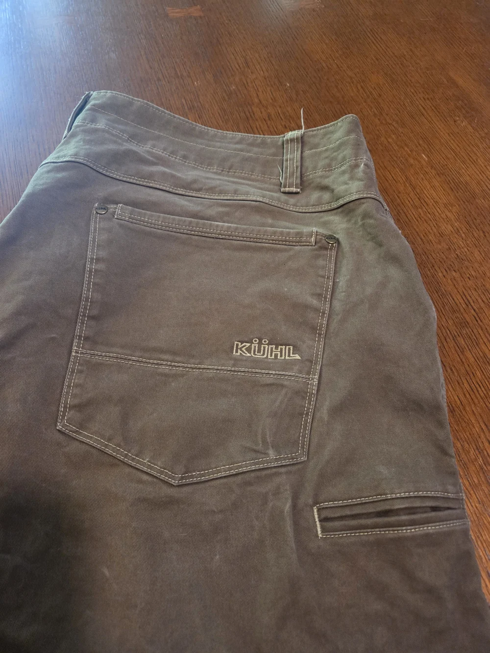 KÜHL RYDR Brown Outdoor Utility Pants - Back Pocket Detail